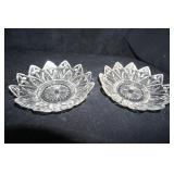2 Vtg Federal Glass Pressed Glass Dishes