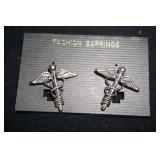 NIP Fashion Pierced Earrings Nurse Medical Symbol