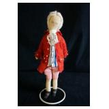 Vtg Male Doll w/stand