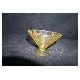 Vtg Yellow Glass Sherbet Dessert Cup Madrid