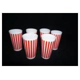 6 Hazel Atlas Red Candy Stripe Glasses