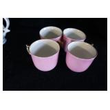 4 Limoges Art Decor Style Teacups