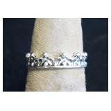 Silver Tone Crown Ring