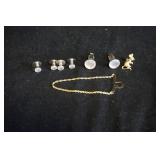 Collection of Cuff Links and Tie Tacs
