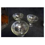 3 Princess House Heritage Dessert Pedestal Bowls
