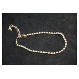 Gold Tone Diamond Tennis Anklet Fashion Jewelry