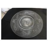 Libbey Rock Sharpe Stardust Etched Platter
