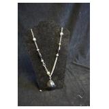 Black, Silver and Gold Tone Necklace