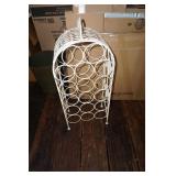 Small Off  White Metal Wine Rack