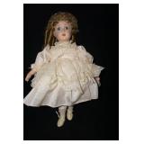 Vtg Porcelain Doll w/stand