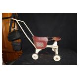 Vtg Metal Toy Stroller