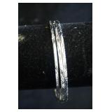 Set of Three Silver Tone Bangle Bracelets