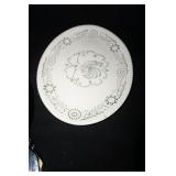 Vtg Scio Pottery Provincial Green Rooster Platter