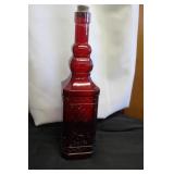 Decor Red Glass Bottle