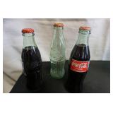3 Vtg Coke Bottles