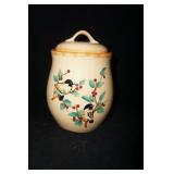 Young Birds on A Limb Ceramic Cansier