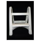 White Plastic 2 Step Step Stool