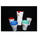 Poker Drink Set Pitcher & 4 Cups