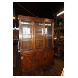 Vtg Dixie China Cabinet w/ Storage Underneath