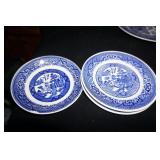 Vtg Blue Willow 2 Sm Plates 1 Saucers
