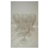 Set of Six Small Wine Glasses