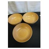 Collection of 3 Ellingers Agatized Wooden Bowls
