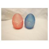 Two Easter Egg Candles
