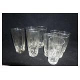 Collection of 9 Arcoroc Cut Glass Glasses
