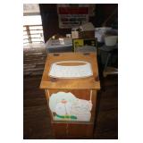 Wooden Dog Food Storage Bin & Toys