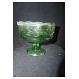 Vtg EO Brody Glass Compote Pedestal Bowl