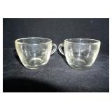 2 Depression Glass Patrician Spoke Pattern Cups