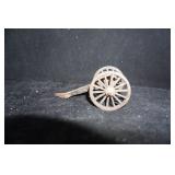 Vtg Cast Iron Cannon Cart