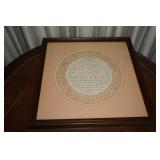 Framed and Matted Mother Poem Cutout