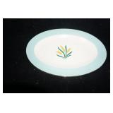 Vtg Blue Viking Wheat Platter