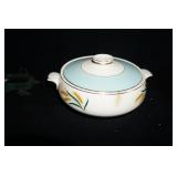 Vtg Blue Viking Wheat Covered Veggie Dish