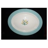 Vtg Blue Viking Wheat Platter