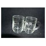 Collection of 2 Shield Etched Cup