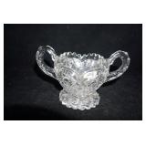 Vtg Depression Glass Cut Crystal Optic Mayo Bowl
