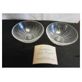 Pair of 2 Lead Crystal Bowls