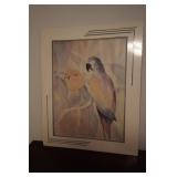 NIP Matted Picture of Parrot with Flower