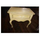 French Provincial End Table with Contents