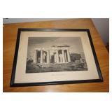 Framed Picture of Ruins in Athens Greece
