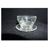 Arcoroc France Clear Glass Tea Cup & Saucer
