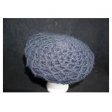 Black Crocheted Beanie Hat