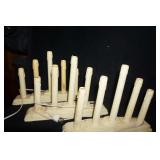 3 Vtg Multi Candle Candelabra Lamps