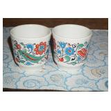 Two Small Colorful Liquor Cups