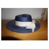 Blue Hat with White Bow by Importana