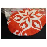 NIP Oriental Trading Snowflake Bathroom Rug Set