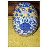 Porcelain Eggs Blue & White & Yellow