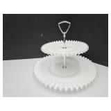 Silver Crest Fenton 2 Tier Tray 9"x12" WIde